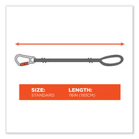 Squids 3148 Tool Lanyard W/xl Carabiner+threaded Loop, 80 Lb Max Work Capacity, 76", Orange/black, Ships In 1-3 Business Days