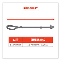 Squids 3155 Elastic Lanyard With Clamp, 2 Lb Max Working Capacity, 18" To 48" Long, Lime, Ships In 1-3 Business Days