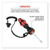 Squids 3158 Coiled Lanyard With Clamp, 2 Lb Max Working Capacity, 12" To 48" Long, Black, Ships In 1-3 Business Days