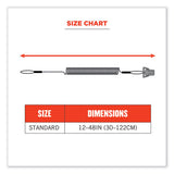 Squids 3158 Coiled Lanyard With Clamp, 2 Lb Max Working Capacity, 12" To 48" Long, Black, Ships In 1-3 Business Days