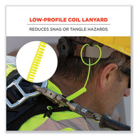 Squids 3158 Coiled Lanyard With Clamp, 2 Lb Max Working Capacity, 12" To 48" Long, Lime, Ships In 1-3 Business Days