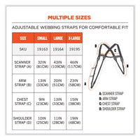 Squids 3132 Barcode Scanner Lanyard Harness, Large: 20" Arm Strap, 43" Long Lanyard Strap, Black, Ships In 1-3 Business Days