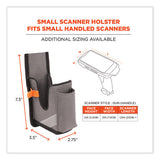 Squids 5540 Handheld Barcode Scanner Holster W/ Belt Loop, Small, 2.75x3.5x7.3, Polyester, Gray, Ships In 1-3 Business Days