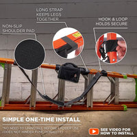 Arsenal 5300 Ladder Shoulder Lifting Strap/carrying Handle, Supports 100 Lb, 2 X 9 X 11, Black/silver, Ships In 1-3 Bus Days