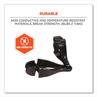 Squids 3400 Glove Clip Holder With Dual Clips, 1 X 1 X 6.5, Acetal Copolymer, Black, 100/pack, Ships In 1-3 Business Days