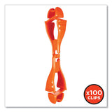 Squids 3400 Glove Clip Holder With Dual Clips, 1 X 1 X 6.5, Acetal Copolymer. Orange, 100/pack, Ships In 1-3 Business Days