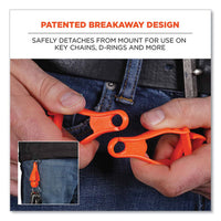 Squids 3400 Glove Clip Holder With Dual Clips, 1 X 1 X 6.5, Acetal Copolymer. Orange, 100/pack, Ships In 1-3 Business Days