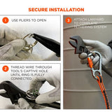 Squids 3785 Split Ring Tool Attachment, 2 Lb Max Working Capacity. 1" Dia, Silver, 10/pack, Ships In 1-3 Business Days