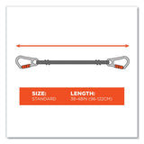 Squids 3111f(x) Tool Lanyard W/stainlesssteel Carabiners,15lb Max Work Cap, 38" To 48",orange/gray,ships In 1-3 Business Days