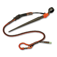 Squids 3102f(x) Tool Lanyard W/aluminum Carabiner+cinch-loop, 5 Lb Max Work Cap, 38" To 48", Or/gy,ships In 1-3 Business Days