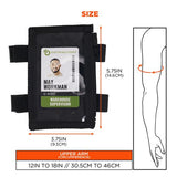 Squids 3387 Dual Band Arm Id/badge Holder W/zipper, Vertical, Black 3.75 X 5.75 For 2.75 X 4.75 Insert, Ships In 1-3 Bus Days