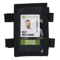 Squids 3387 Dual Band Arm Id/badge Holder W/zipper, Vertical, Black 3.75 X 5.75 For 2.75 X 4.75 Insert, Ships In 1-3 Bus Days