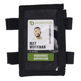 Squids 3387 Dual Band Arm Id/badge Holder W/zipper, Vertical, Black 3.75 X 5.75 For 2.75 X 4.75 Insert, Ships In 1-3 Bus Days