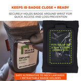 Squids 3388 Wrist Id/badge Holder, Vertical, Black 3.5 X 5.5 Holder, 2.75 X 3.75 Insert, Ships In 1-3 Business Days
