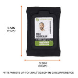 Squids 3388 Wrist Id/badge Holder, Vertical, Black 3.5 X 5.5 Holder, 2.75 X 3.75 Insert, Ships In 1-3 Business Days