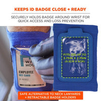 Squids 3388 Wrist Id/badge Holder, Vertical, Blue 3.5 X 5.5 Holder, 2.75 X 3.75 Insert, Ships In 1-3 Business Days