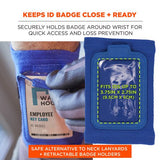 Squids 3388 Wrist Id/badge Holder, Vertical, Blue 3.5 X 5.5 Holder, 2.75 X 3.75 Insert, Ships In 1-3 Business Days