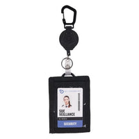 Squids 3389 Wallet Id/badge Holder,horizontal/vertical, Black 3.75 X 5 For  2.75 X 3.5 Insert, 18" Cord,ships In 1-3 Bus Days