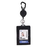Squids 3389 Wallet Id/badge Holder,horizontal/vertical, Black 3.75 X 5 For  2.75 X 3.5 Insert, 18" Cord,ships In 1-3 Bus Days
