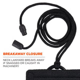Squids 3389 Wallet Id/badge Holder,horizontal/vertical, Black 3.75 X 5 For  2.75 X 3.5 Insert, 18" Cord,ships In 1-3 Bus Days