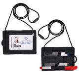Squids 3389 Wallet Id/badge Holder,horizontal/vertical, Black 3.75 X 5 For  2.75 X 3.5 Insert, 18" Cord,ships In 1-3 Bus Days