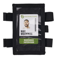 Squids 3390 Dual Band Arm Id/badge Holder W/hook/loop, Vertical, Black 3.75 X 5.75, 2.75 X 4.75 Insert, Ships In 1-3 Bus Days