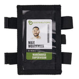 Squids 3390 Dual Band Arm Id/badge Holder W/hook/loop, Vertical, Black 3.75 X 5.75, 2.75 X 4.75 Insert, Ships In 1-3 Bus Days