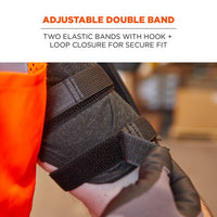 Squids 3390 Dual Band Arm Id/badge Holder W/hook/loop, Vertical, Black 3.75 X 5.75, 2.75 X 4.75 Insert, Ships In 1-3 Bus Days