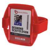 Squids 3386 Arm Band Id/badge Holder, Vertical, Red 3.75 X 4.25 Holder, 2.5 X 4 Insert, 10/pack, Ships In 1-3 Business Days