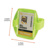 Squids 3386 Arm Band Id/badge Holder, Vertical, Lime 3.75 X 4.25 Holder, 2.5 X 4 Insert, 10/pack, Ships In 1-3 Business Days