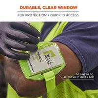 Squids 3386 Arm Band Id/badge Holder, Vertical, Lime 3.75 X 4.25 Holder, 2.5 X 4 Insert, 10/pack, Ships In 1-3 Business Days