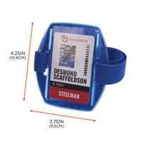 Squids 3386 Arm Band Id/badge Holder, Vertical, Blue 3.75 X 4.25 Holder, 2.5 X 4 Insert, 10/pack, Ships In 1-3 Business Days