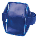 Squids 3386 Arm Band Id/badge Holder, Vertical, Blue 3.75 X 4.25 Holder, 2.5 X 4 Insert, 10/pack, Ships In 1-3 Business Days