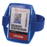 Squids 3386 Arm Band Id/badge Holder, Vertical, Blue 3.75 X 4.25 Holder, 2.5 X 4 Insert, 10/pack, Ships In 1-3 Business Days