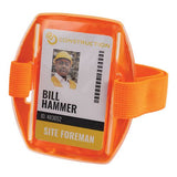 Squids 3386 Arm Band Id/badge Holder, Vertical, Orange 3.75 X 4.25 Holder, 2.5 X 4 Insert, 10/pk, Ships In 1-3 Business Days