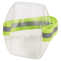 Squids 3386 Arm Band Id/badge Holder, Vertical, Hi-vis Lime 3.75 X 4.25 For 2.5 X 4 Insert, 10/pack, Ships In 1-3 Bus Days