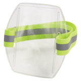 Squids 3386 Arm Band Id/badge Holder, Vertical, Hi-vis Lime 3.75 X 4.25 For 2.5 X 4 Insert, 10/pack, Ships In 1-3 Bus Days