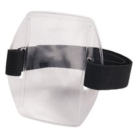 Squids 3386 Arm Band Id/badge Holder, Vertical, Black/clear 3.75 X 4.25 For 2.5 X 4 Insert, 10/pack, Ships In 1-3 Bus Days