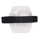 Squids 3386 Arm Band Id/badge Holder, Vertical, Black/clear 3.75 X 4.25 For 2.5 X 4 Insert, 10/pack, Ships In 1-3 Bus Days