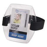 Squids 3386 Arm Band Id/badge Holder, Vertical, Black/clear 3.75 X 4.25 For 2.5 X 4 Insert, 10/pack, Ships In 1-3 Bus Days