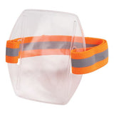 Squids 3386 Arm Band Id/badge Holder, Vertical, Hi-vis Orange 3.75 X 4.25 For 2.5 X 4 Insert, 10/pack, Ships In 1-3 Bus Days
