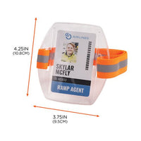 Squids 3386 Arm Band Id/badge Holder, Vertical, Hi-vis Orange 3.75 X 4.25 For 2.5 X 4 Insert, 10/pack, Ships In 1-3 Bus Days