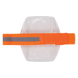 Squids 3386 Arm Band Id/badge Holder, Vertical, Hi-vis Orange 3.75 X 4.25 For 2.5 X 4 Insert, 10/pack, Ships In 1-3 Bus Days