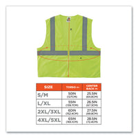 Glowear 8205z Class 2 Super Economy Mesh Vest, Polyester, Lime, 4x-large/5x-large, Ships In 1-3 Business Days