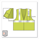 Glowear 8210z Class 2 Economy Mesh Vest, Polyester, Lime, Small/medium, Ships In 1-3 Business Days