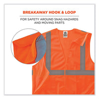 Glowear 8215ba Class 2 Economy Breakaway Mesh Vest, Polyester, X-small, Orange, Ships In 1-3 Business Days