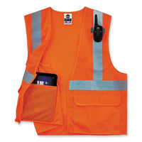 Glowear 8220z Class 2 Standard Mesh Zipper Vest, Polyester, Large/x-large, Orange, Ships In 1-3 Business Days