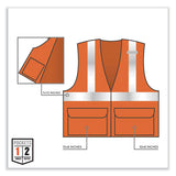 Glowear 8220z Class 2 Standard Mesh Zipper Vest, Polyester, Large/x-large, Orange, Ships In 1-3 Business Days