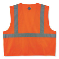 Glowear 8220z Class 2 Standard Mesh Zipper Vest, Polyester, 2x-large/3x-large, Orange, Ships In 1-3 Business Days