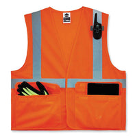 Glowear 8220hl Class 2 Standard Mesh Hook And Loop Vest, Polyester, Small/medium, Orange, Ships In 1-3 Business Days